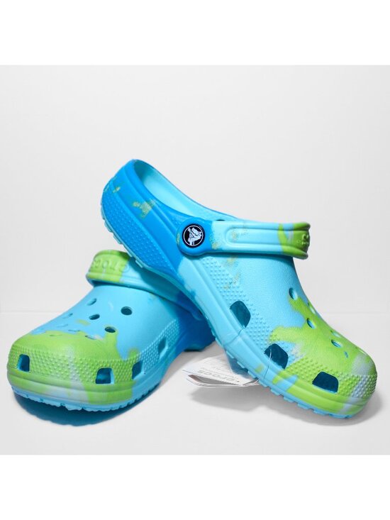 Crocs Classic Ombre Clog Blue Green Marbled Mens 9 / Womens 11